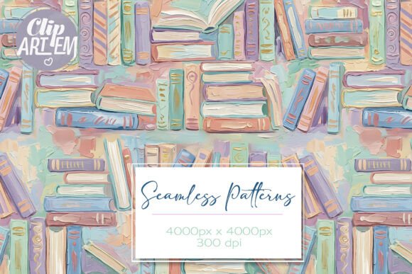 Download Bookworm Seamless Pattern Pastel Colors - Colors Collection