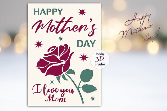 Download Mother's Day Card SVG, Colored Card SVG - Mother's day Collection
