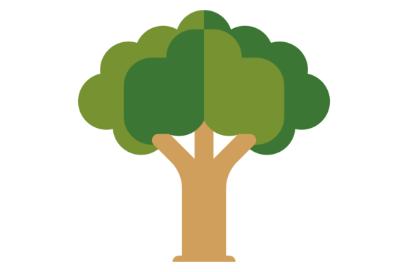 Download Oak Flat Icon. Woodland Plant. Green Tre - Oak Collection